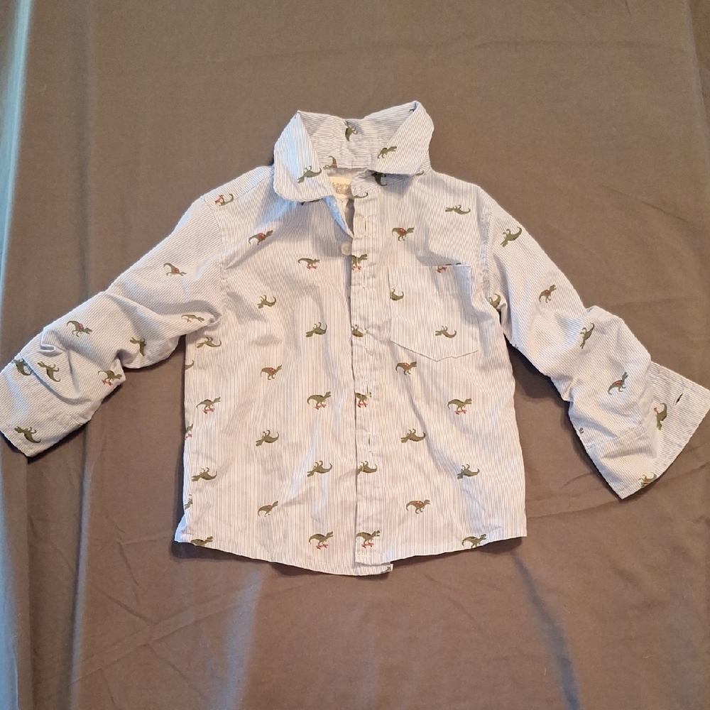Alex and Jack Kids Dinosaur Print Shirt - Blue